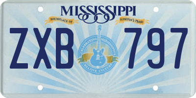 MS license plate ZXB797