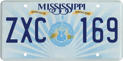 MS license plate ZXC169