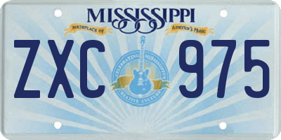 MS license plate ZXC975