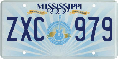 MS license plate ZXC979