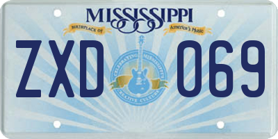 MS license plate ZXD069