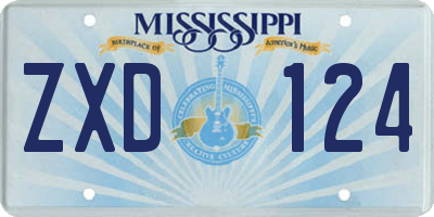 MS license plate ZXD124