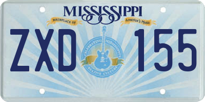 MS license plate ZXD155