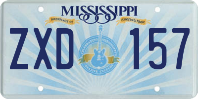 MS license plate ZXD157