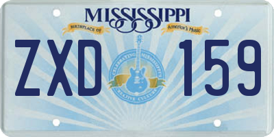 MS license plate ZXD159