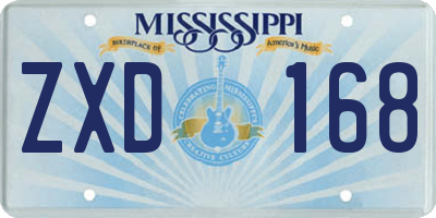 MS license plate ZXD168
