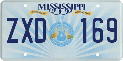 MS license plate ZXD169
