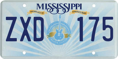 MS license plate ZXD175