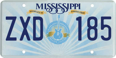 MS license plate ZXD185