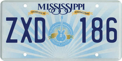 MS license plate ZXD186