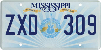 MS license plate ZXD309