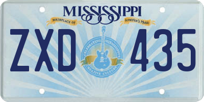 MS license plate ZXD435