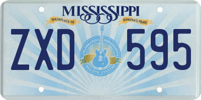 MS license plate ZXD595