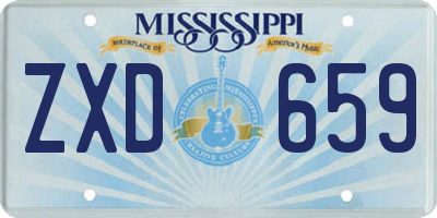 MS license plate ZXD659