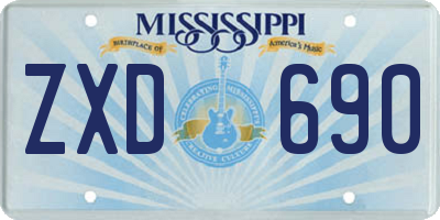 MS license plate ZXD690