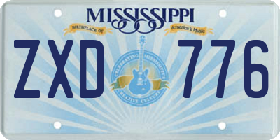 MS license plate ZXD776