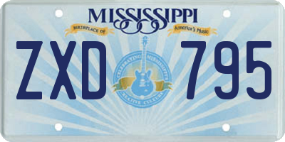 MS license plate ZXD795