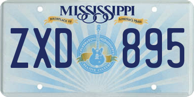 MS license plate ZXD895