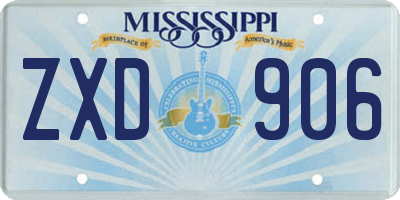 MS license plate ZXD906