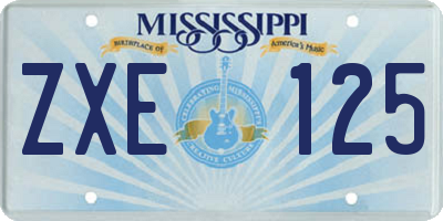 MS license plate ZXE125