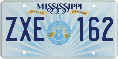 MS license plate ZXE162