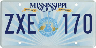 MS license plate ZXE170