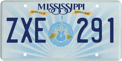 MS license plate ZXE291