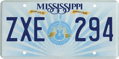 MS license plate ZXE294