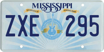 MS license plate ZXE295