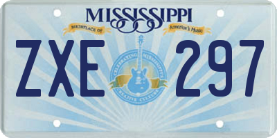 MS license plate ZXE297