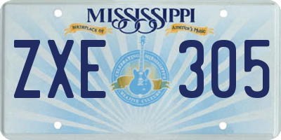 MS license plate ZXE305