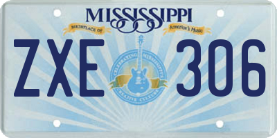 MS license plate ZXE306