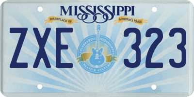 MS license plate ZXE323
