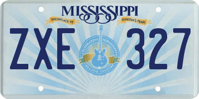 MS license plate ZXE327