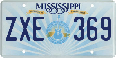 MS license plate ZXE369