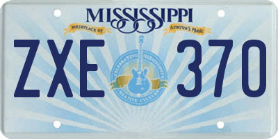 MS license plate ZXE370