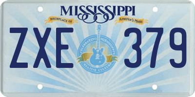 MS license plate ZXE379