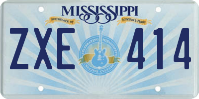 MS license plate ZXE414
