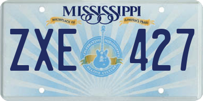 MS license plate ZXE427