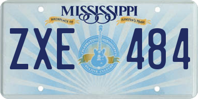 MS license plate ZXE484
