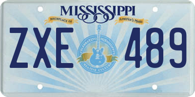 MS license plate ZXE489