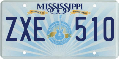 MS license plate ZXE510