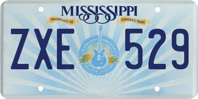 MS license plate ZXE529