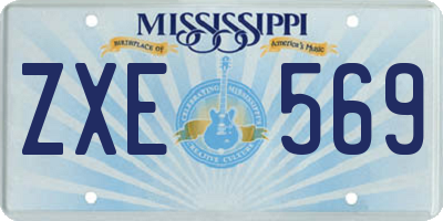 MS license plate ZXE569