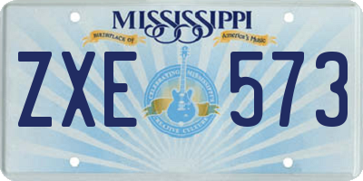 MS license plate ZXE573