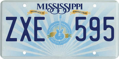 MS license plate ZXE595