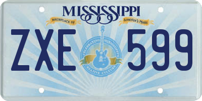 MS license plate ZXE599