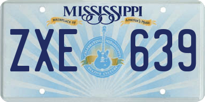 MS license plate ZXE639