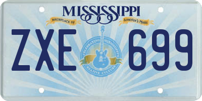 MS license plate ZXE699