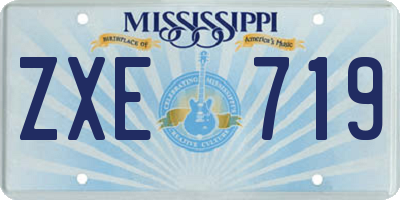 MS license plate ZXE719